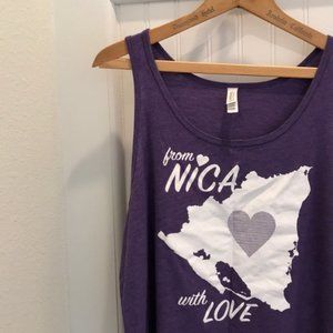 LG Purple Bella Canvas Flor de Caña Rum Tank Top Large Vacation